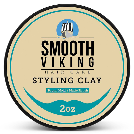 Hair Clay for Men, Best Pliable Molding Cream with Strong Hold & Matte Finish, Product for Modern Hairstyles- 2 OZ, Smooth Viking