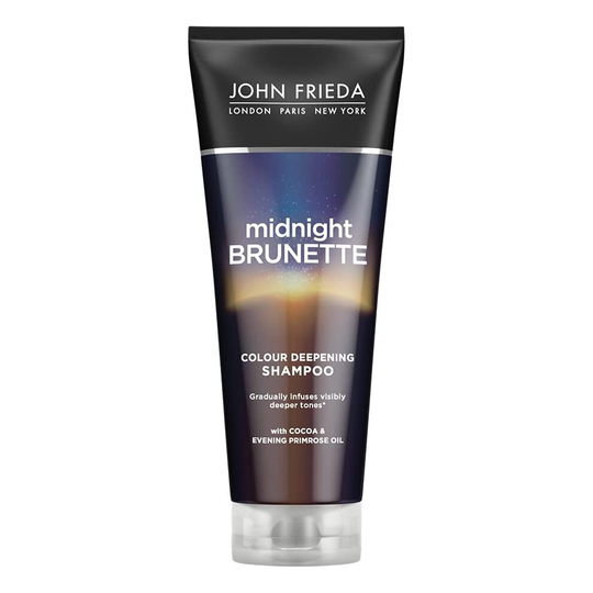 John Frieda Midnight Brunette Colour Deepening Shampoo 250 ml for Dull, Brunette Hair