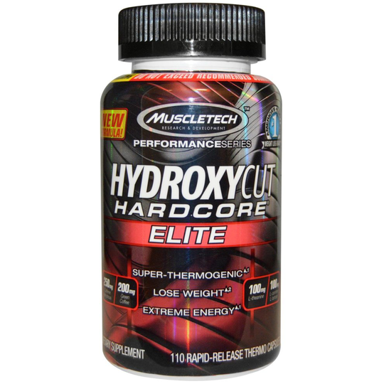 MuscleTech Hydroxycut Hardcore Elite, Scientifically Tested Weight Loss and Energy, Weight Loss Supplement, 110 Capsules