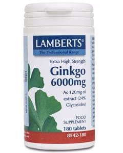 Lamberts Ginkgo, 6000mg, 180Tabs
