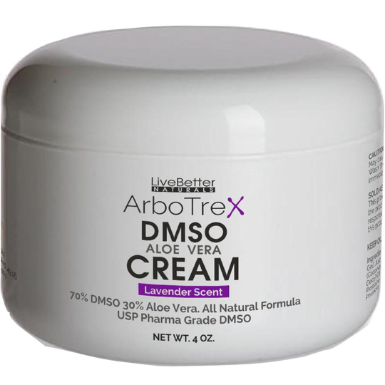 DMSO Cream With Aloe Vera - Lavender Scented, Made With 99.9% Pure Pharmaceutical grade DMSO - 70% DMSO/30% Aloe Vera, Made in USA for Live Better Nat