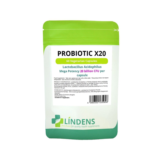 Lindens Probiotic Ultra 2-PACK 120 Capsules Acidophilus Huge 20 Billion Bacteria