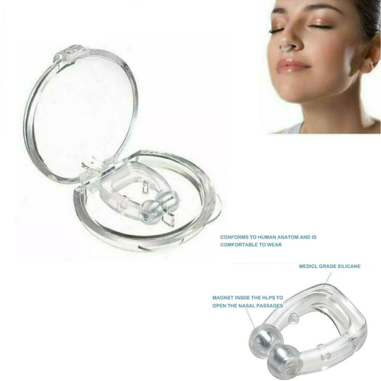 Anti Snore Magnetic Nose Clip Stop Snoring Sleep Aid with Hygiene Case