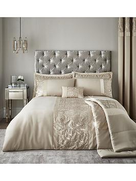 Catherine Lansfield Velvet Sparkle Duvet Cover Set - Champagne Gold