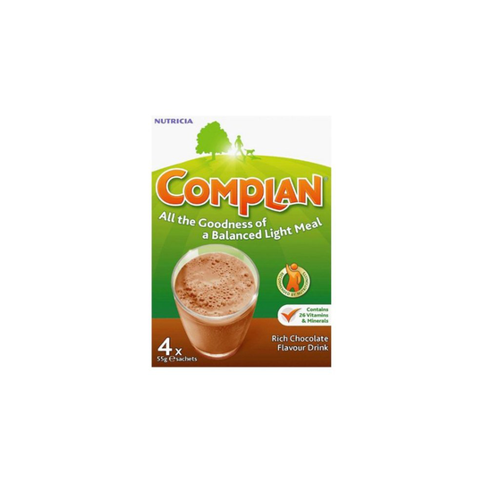 Complan Rich Chocolate Flavour Nutrition Drink 4 x 55g Sachets