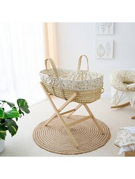 Clair De Lune Safari Palm Moses Basket- Lion Print