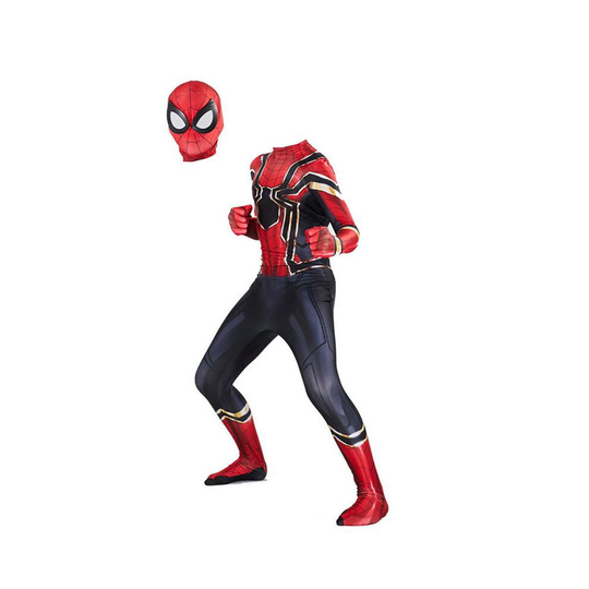 (180) Spider-Man Homecoming Iron Spiderman Suit Superhero Costume Cosplay Jumpsuit