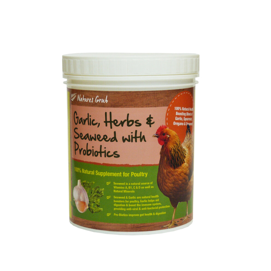 (300g) Natures Grub Poultry Garlic, Herbs & Seaweed with Probiotics 300g