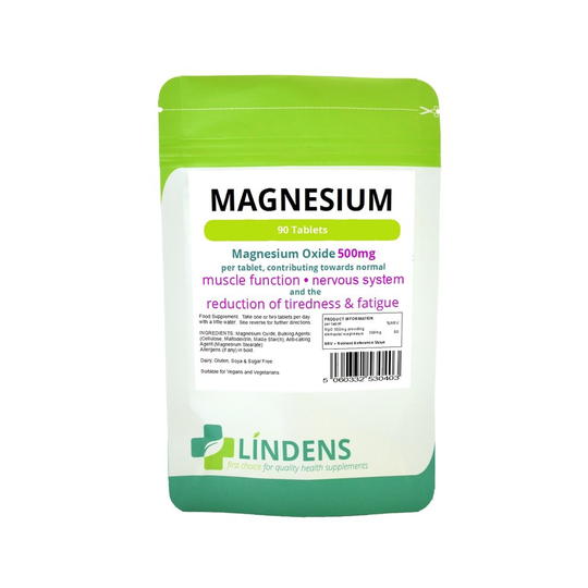Lindens Magnesium Oxide 500mg DOUBLE PACK 180 Tablets Mineral Supplement