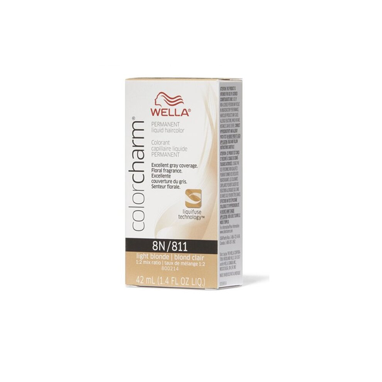 (8N Light Blonde ) Wella Color Charm Permanent Liquid Haircolor