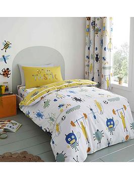 Catherine Lansfield Bugtastic Duvet Cover Set - White Yellow