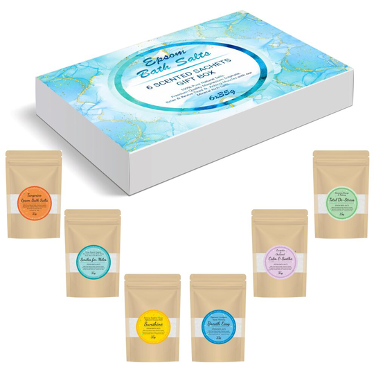 Bath Epsom Salts Soak Natural Magnesium Sulphate Salt Variety 6x35g