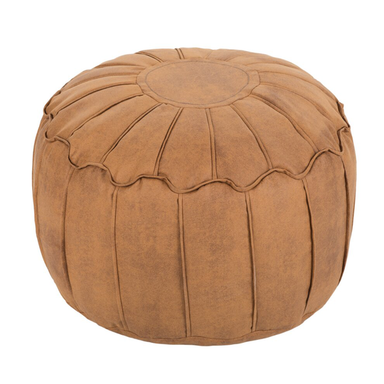 (Mustard) Bean Bag Footstool Pouffe Seat | BeanBag Foot Rest Stool | Ready Filled Faux Leather | Soft Comfortable Relaxing Living Room Furniture