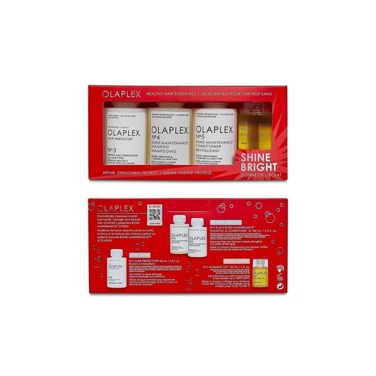 Olaplex Shine Bright Healthy Hair Essentials | Shampoo, Conditioner & Perfector Oil Gift Set