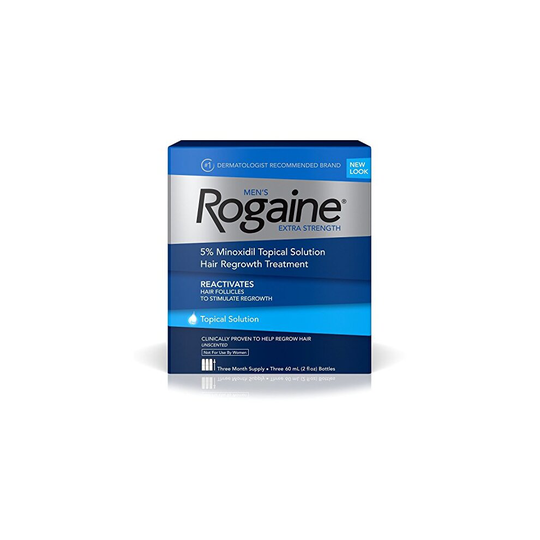Rogaine For Men Extra Strength 5% Minoxidil 3 - 60 mL bottles