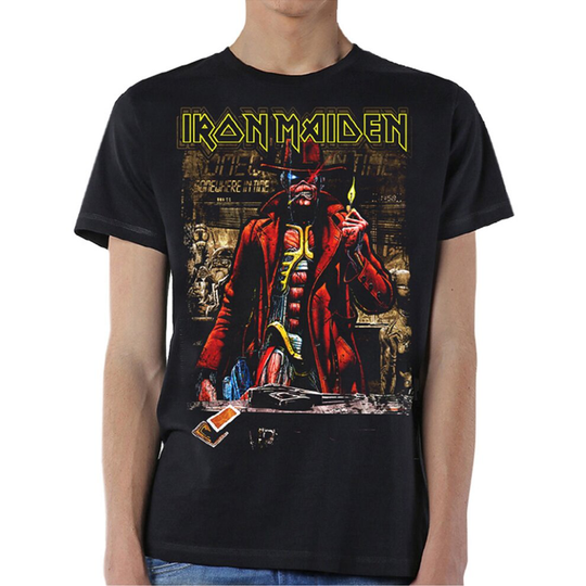 Iron Maiden 'Stranger Sepia' (Black) T-Shirt (Large)