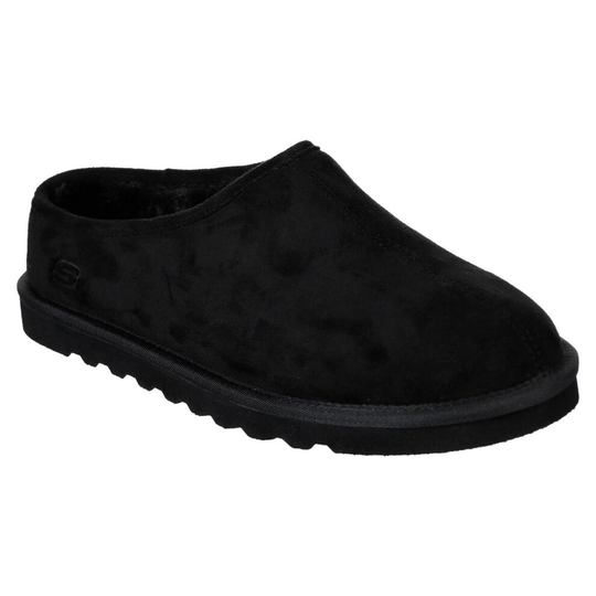 (11 UK, Black) Skechers Mens Renten Lemato Relaxed Fit Slippers