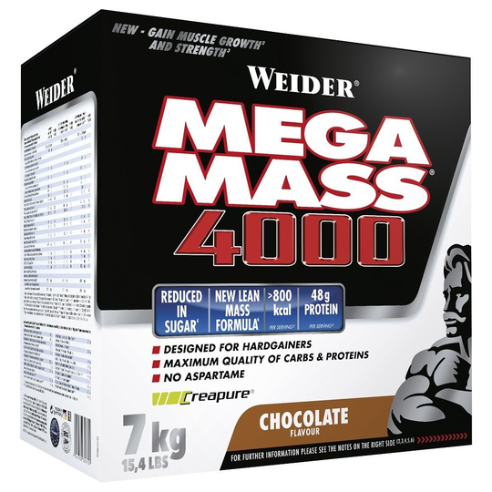 Weider Mega Mass 4000, Vanilla, 7000g