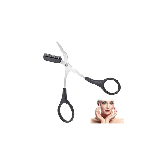 1pcs Professional Eyebrow Comb Scissors,Eyebrow Trimmer Scissors with Mini Comb,Stainless Steel Precision Eyebrow Scissors Eyebrow Trimming