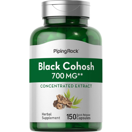 PIPING ROCK Black Cohosh 700mg 150 Quick Release Capsules