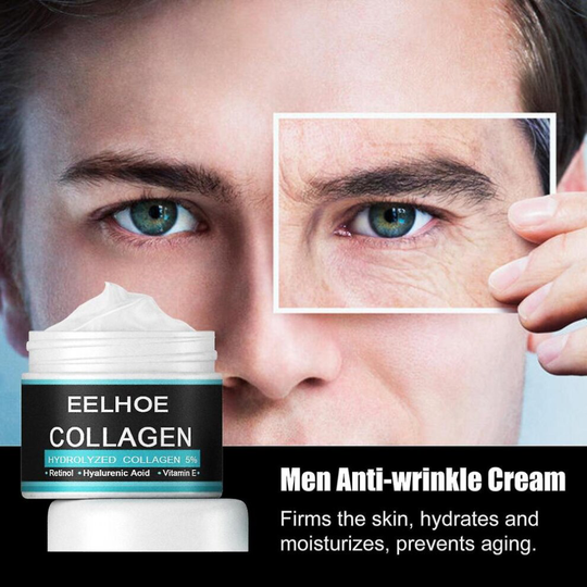 Collagen Anti-wrinkle Cream Instant Anti Aging Firming Lifting Fade Fine Line Face Cream Moisturizing Nourish Men Skin Care 50g