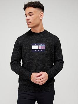 Tommy Jeans Tjm Relaxed Flag Sweatshirt - Black
