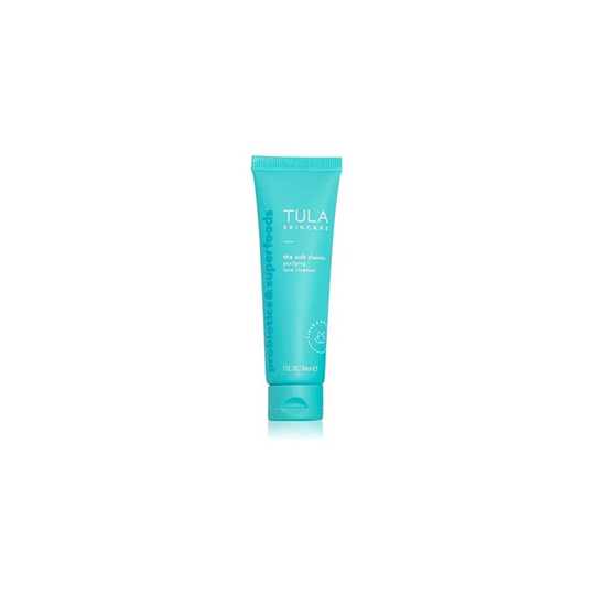 TULA Probiotic Skin Care The Cult Classic Purifying Face Cleanser (Travel-Size) | Gentle and Effective Face Wash, Makeup Remover, Nourishing and Hydra