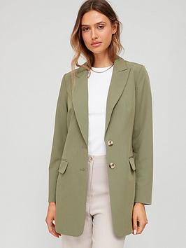 Fig & Basil Relaxed Blazer Button Front