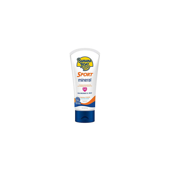 Banana Boat Sport 100% Mineral, Reef Friendly, Broad Spectrum Sunscreen Lotion, SPF 50+, 6oz.