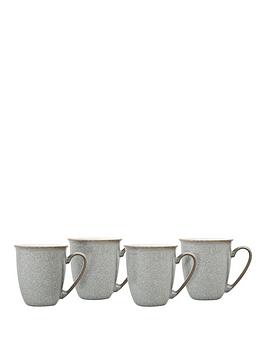 Denby Elements Set Of 4 Coffee Mugs &Ndash; Light Grey