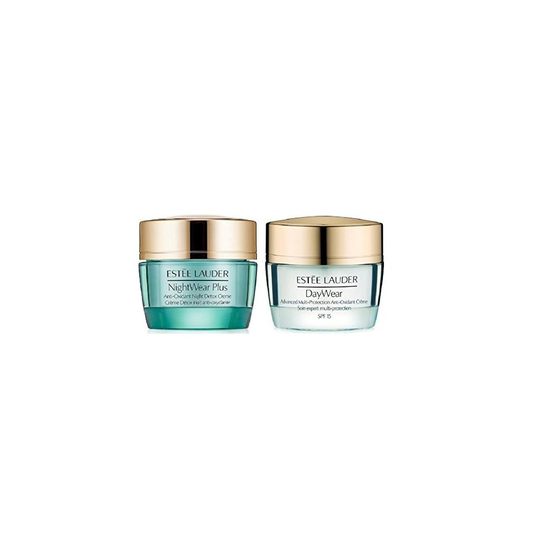 Estee Lauder Daywear & Nightwear Plus Anti-oxidant Creme Duo Pack - O.5 Oz/15 Ml X 2