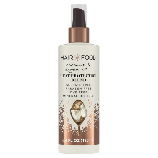 Hair Food Coconut & Argan Oil Heat Protectant Spray, Dye Free, 6.4 Fl Oz