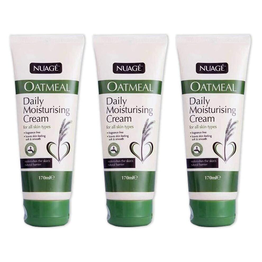 Nuage Daily Oatmeal Moisturising Cream for all Skin Types 170 ml *3 Pack*