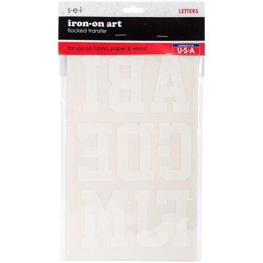 SEI Sport Letter Transfers 3" 4 Sheets/Pkg-White