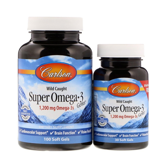 Carlson Labs Super Omega-3 Gems - 100 + 30 softgels