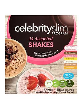 Celebrity Slim 7 Day Variety Shake Pack Total Weight 770 Grams (14 X 55 Grams)