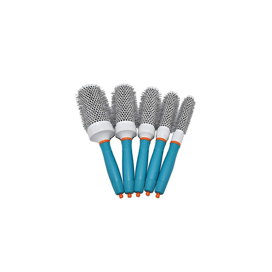 Ceramic Lonic Round Hair Brush Barrel Hairdressing Hair Salon Styling Barrel Curling Brush Tool Set?19mm 25mm 32mm 45mm 53mm? (Blue)