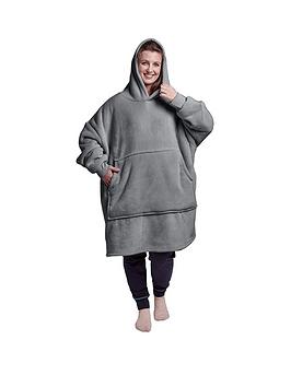 Silentnight Oversized Fleece Hoodie - Charcoal