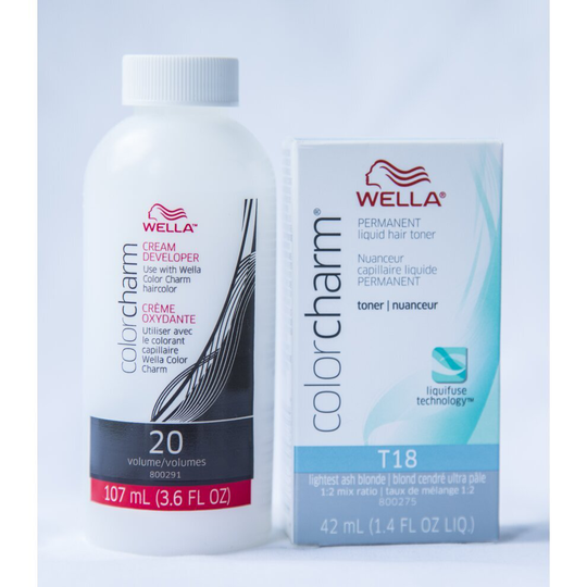 (Wella T18 + Wella Developer Vol 20) Wella T18 / T14 / T11 / T27 / T28 / 050 / Developer Vol 20