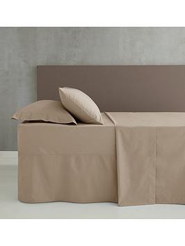 Catherine Lansfield Easy Iron Percale Extra Deep Valance Fitted Sheet &Ndash; Natural