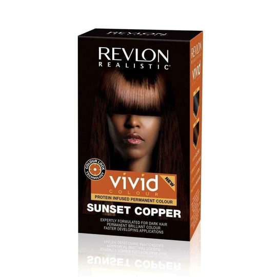 Revlon Realistic Vivid Permanent Hair Colour Cream Sunset Copper