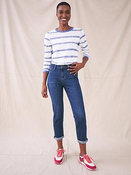 White Stuff Katy Relaxed Slim Jean - Blue, Blue, Size 6, Women