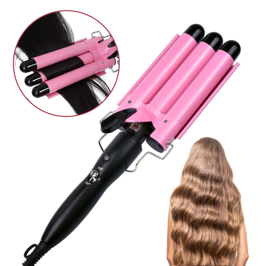 (20mm) 3 Barrels Hair Curling Iron Automatic Perm Splint Ceramic Hair Curler Professional Hair Waver Styling Tools Hair Styler Wand