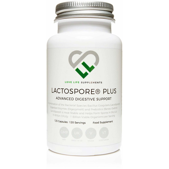 LactoSpore® (Bacillus Coagulans) Plus by LLS | Probiotics | 15 Billion CFU/g | 120 Capsules - 4 Month Supply | Includes Digestive Enzymes and...