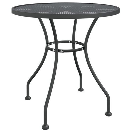 (? 80 x 72 cm) vidaXL Garden Table Expanded Metal Mesh Anthracite Table Ø 60x72 cm/Ø 80x72 cm