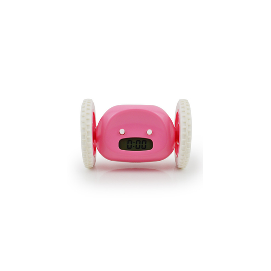 (Pink) Clocky Extra Loud for Heavy Sleeper Runaway Alarm Clock