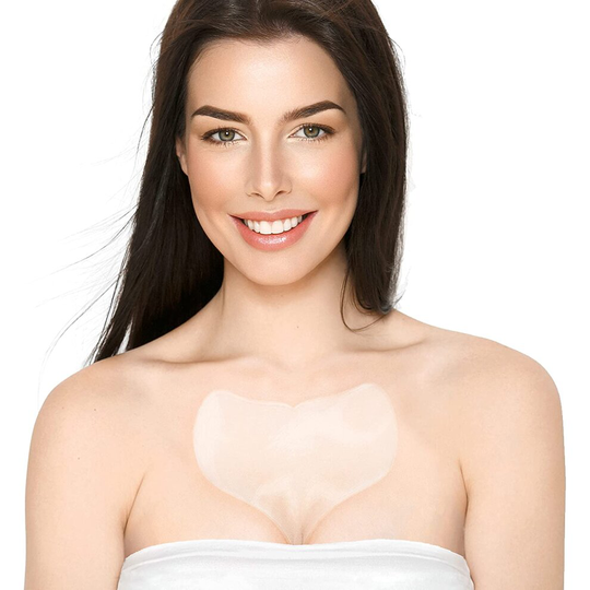 Decollete Pad for Chest Wrinkles - Set of 2 Silicone Chest Pads for Decollete and Cleavage Wrinkles Prevention - Reusable Overnight Anti Wrinkle Rem