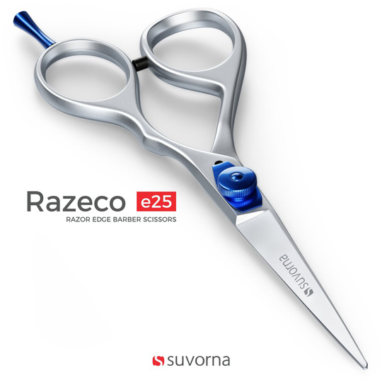 Suvorna Hairdressing Scissors 5.5" Hair Scissors - Righty Japanese Scissors Hairdresser Scissors Razor Sharp Barber Scissors Blades with Adjustment