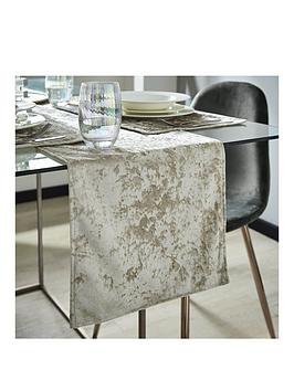 Catherine Lansfield Crushed Velvet Runner 33X220Cm