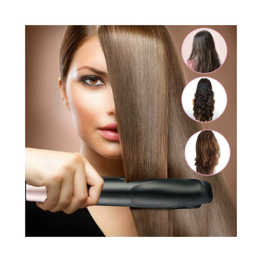2in1 Hair Curler Straightener Curling Straightening Negative Ions Salon Styler